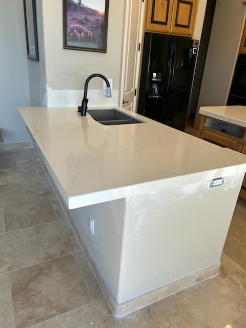 Custom stone countertop project by Peralta Stone