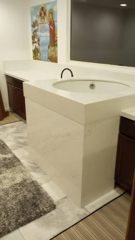 Custom stone countertop project by Peralta Stone
