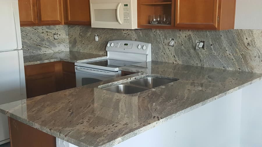 Custom stone countertop project by Peralta Stone