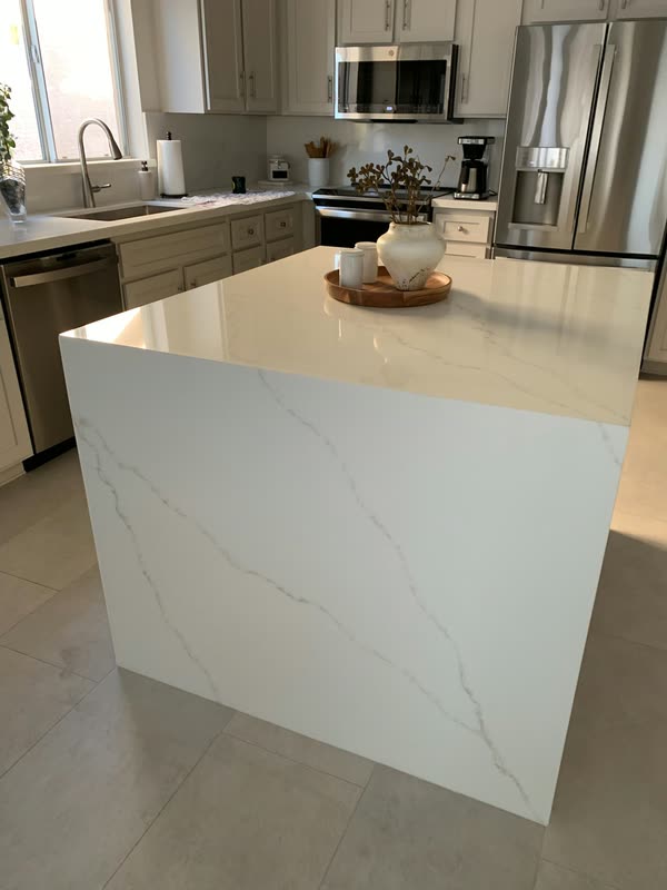 Custom stone countertop project by Peralta Stone