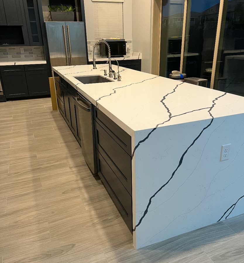 Granite kitchen island